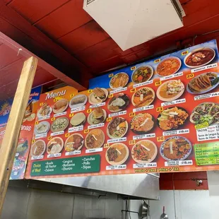 Menu as of September 2022