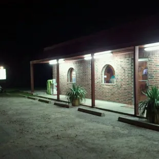 outside