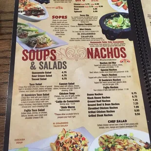 sushi and sashimi, menu