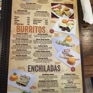 sushi and sashimi, menu