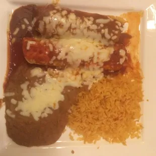 Combo plate:  Tamale &amp; Burrito