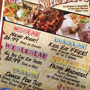 Great specials every day!