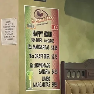 Happy Hour Menu