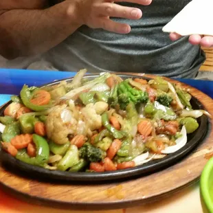 Vegetarian fajitas