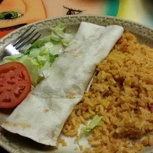Vegetarian burrito without cheese