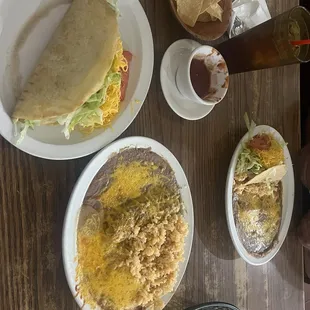 #2 with a flour taco,chile verde enchilada and chile rellano. Further plate enchilada taco combination