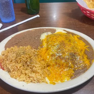 Chicken and cheese enchiladas