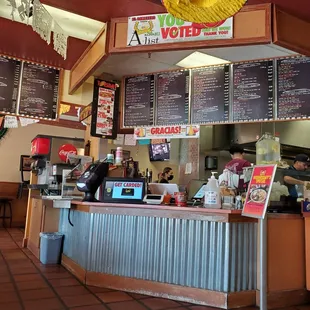 the interior of a mexican restaurant