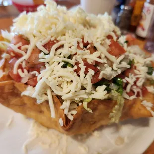 Vegetarian Taco salad ($15.05 after tax and tip)