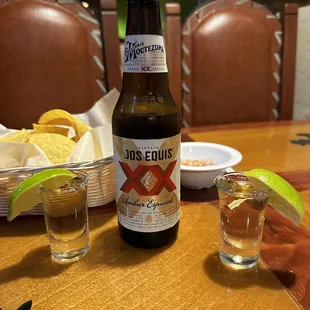 My shots and cerveza