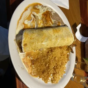 The pollo fajita burrito