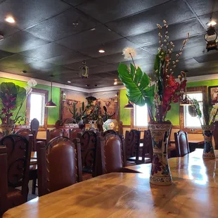 the dining room of a mexican restaurant