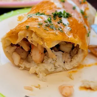 Seafood burrito