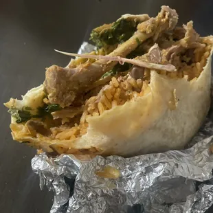 Chicken burrito, Bones included!