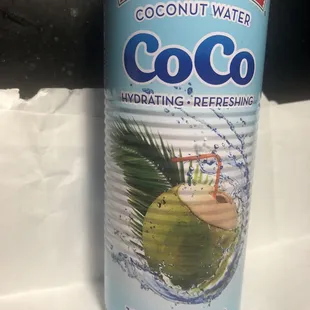 Coco water (2.29) L. Size no added sugar. Yum!