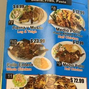 tacos, menu