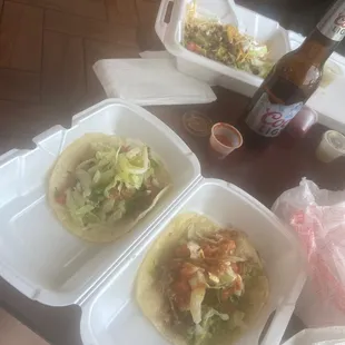 Carnitas tacos (that is just ONE split up!) and rolled taco supreme as our traditional after Spartan race meal Spot.