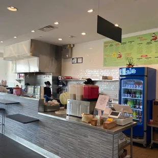 a view of the counter area