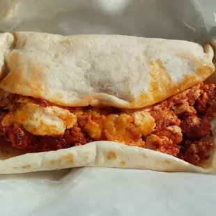 Chorizo and Egg Breakfast Taco