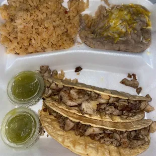 Chicken taco plate