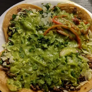 a plate of mexican food