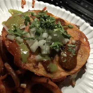 A Mulita and those pickled onions are so delicious