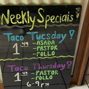 Tuesday and Thursday special