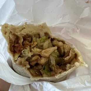 Chicken burrito. One of the worse burritos I've ever had.