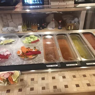 Salsa/condiment bar