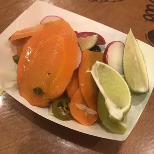 love the free pickled veggies!