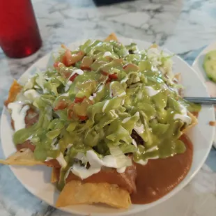 #14 Super Taco Nachos w/Barbacoa VERY tasty  chips are thick - but light &amp; crispy! 12-1-23