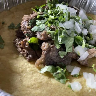 Carne asada street taco