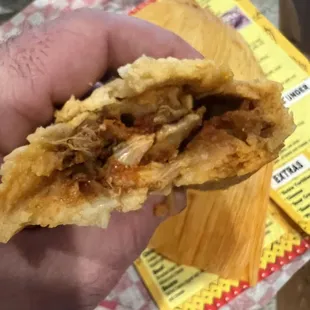 Pork tamales.. so much pork in them!!