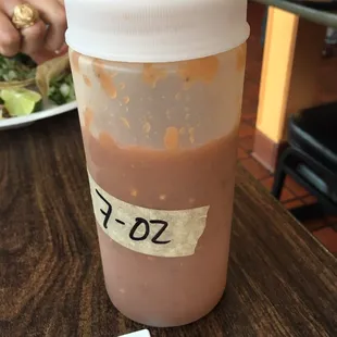 Hot red salsa makes everything taste better.