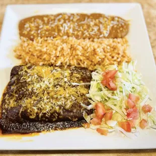 Try our Mole Enchiladas! What a great balance of flavors!!