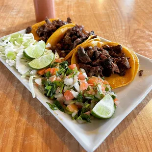 Come try our delicious soft tacos! Choose between our fresh meats, and get them on corn or flour tortilla!