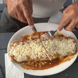 Rudy's Burrito! Mmmm!!!!