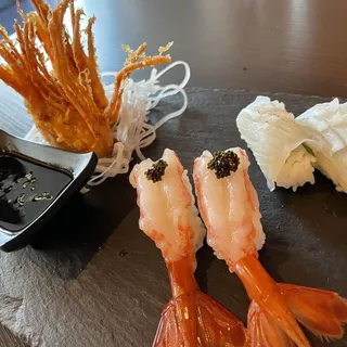 Sweet Shrimp (with fried heads)