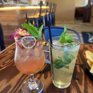 Mojito and pink sangria
