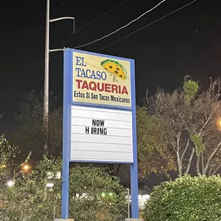 a sign for a mexican restaurant