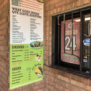Tacos come out of this window 24 hours a day!!
