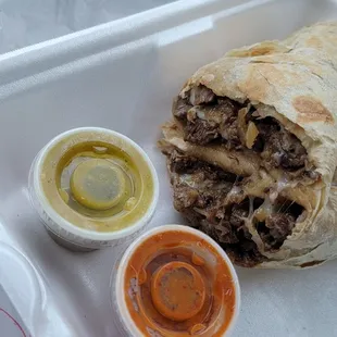 Steak burrito