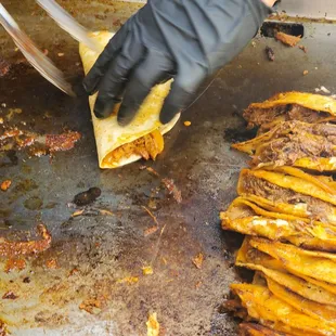 Quesadilla is finished cooking