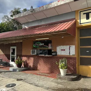 El Taco Amigo, can order to go outside or sit inside &amp; order at the window