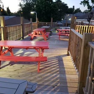 El Taco Azteca have a dining deck in the back.