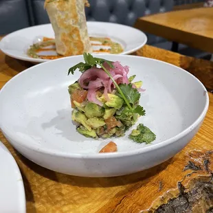 a plate of food on a table