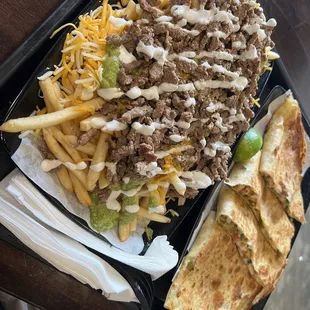 Carne Asada Fries &amp; Gobernador Quesadilla