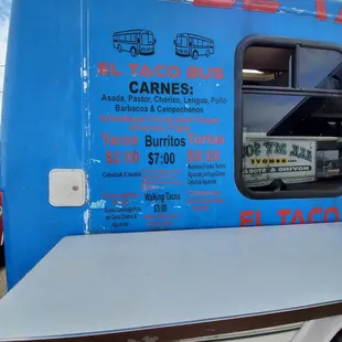 menu/ordering window/source of food