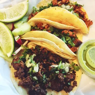 Ground Beef and Chorizo Tacos