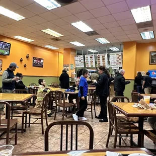 Inside the restaurant